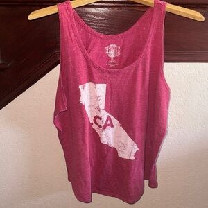 Home Free Women’s Size XL 16/18 Reddish Pink California Casual Tank Top Shirt